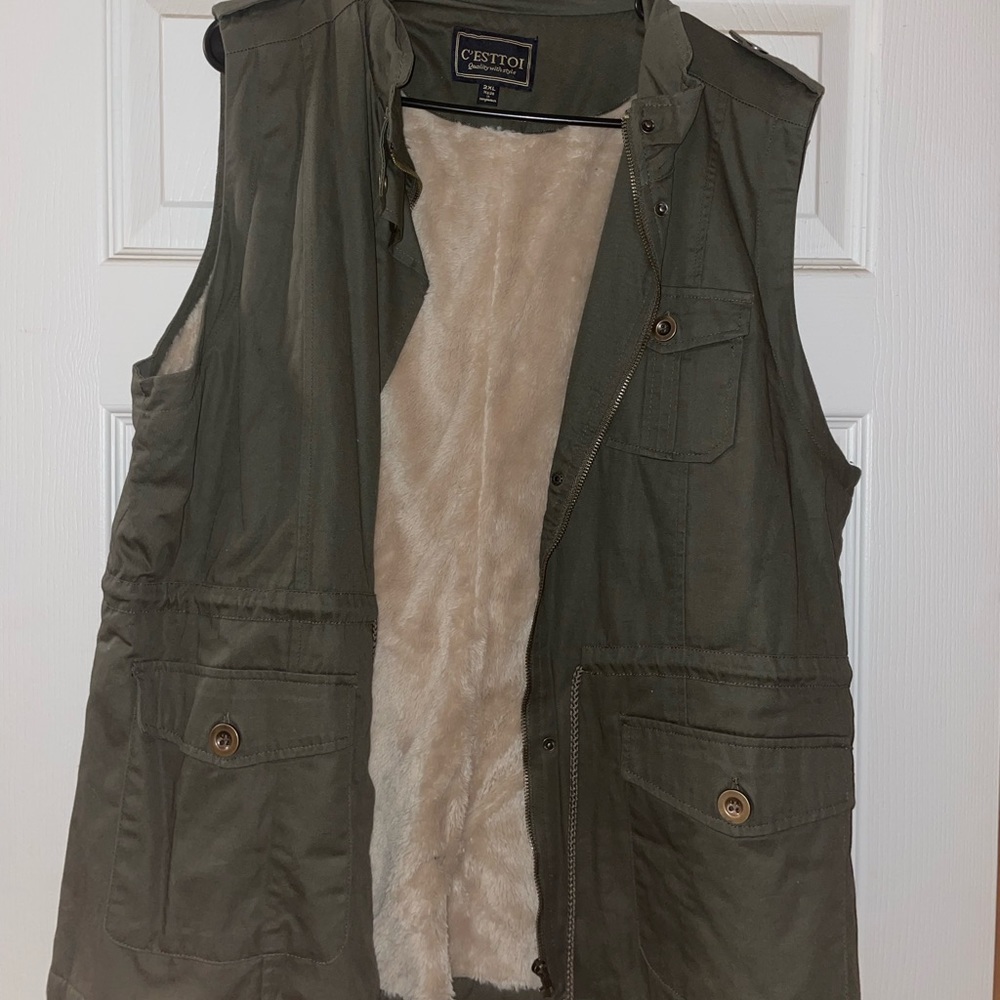 Boutique Sleeveless Fur Lined Vest